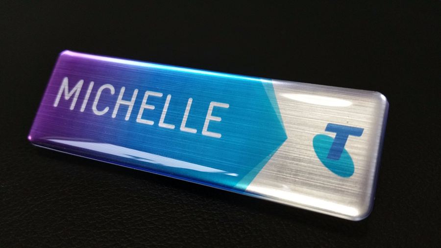 Full colour domed name badge