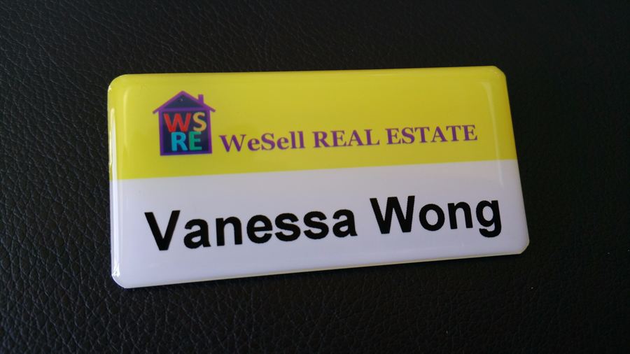 Domed full colour name badge
